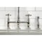 Kingston Brass KS1276AXBS Heritage Bridge Kitchen Faucet W/ Brass Sprayer, Nickel KS1276AXBS - alternate 4